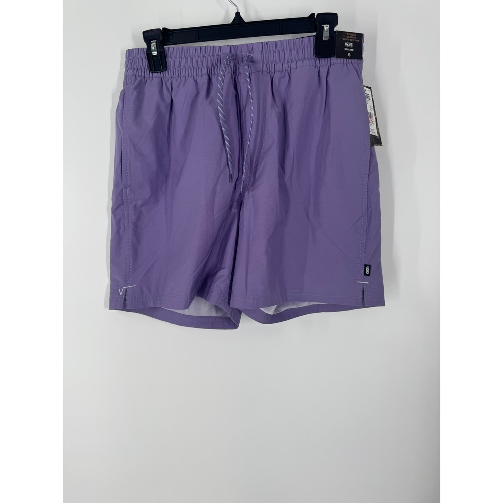 Vans Mens Primary‎ Solid Elastic Boardshorts Purple Relaxed Fit Size Small NWT